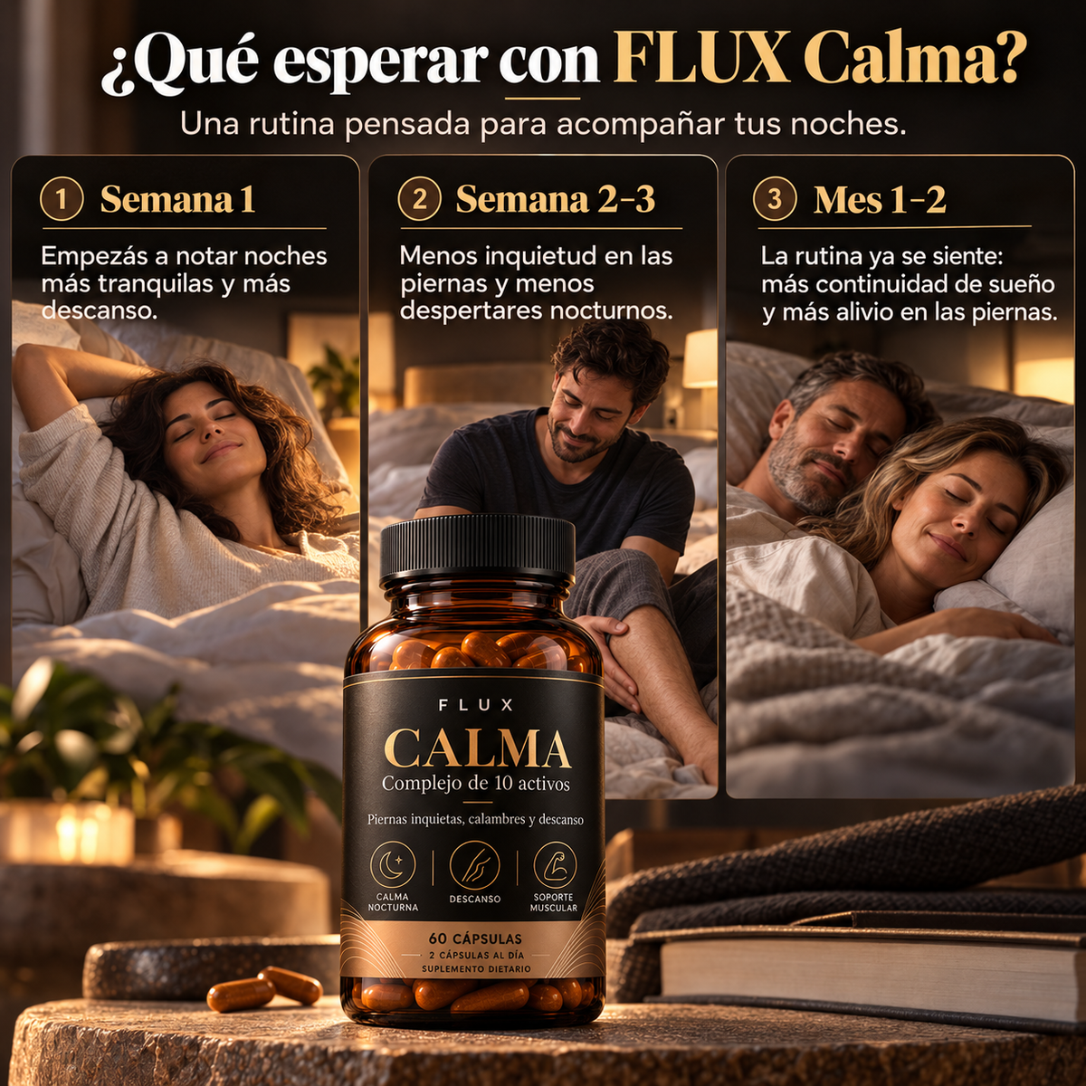 FLUX Calma — Piernas Inquietas, Calambres y Descanso